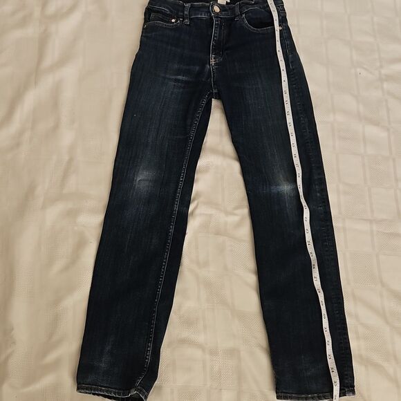H&M Women's High-Rise Denim Jeans Dark Blue Washed Size 4 - Picture 10 of 16